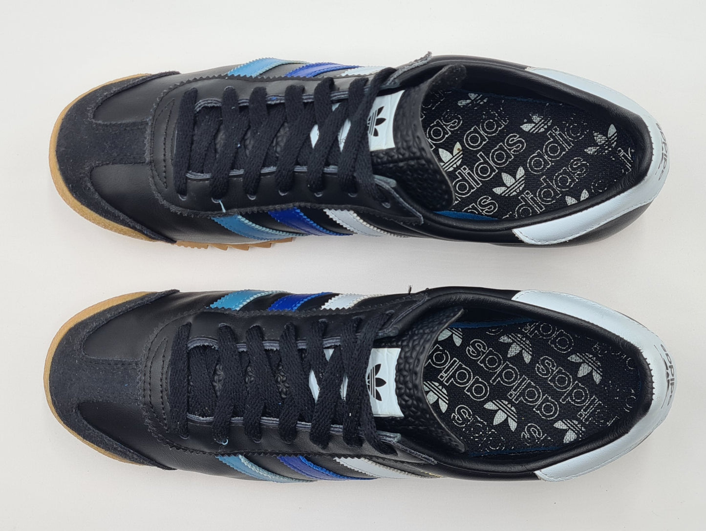 *VGC* 2020 Adidas Rom Retro Black Blue UK 10 / EUR 44 2/3