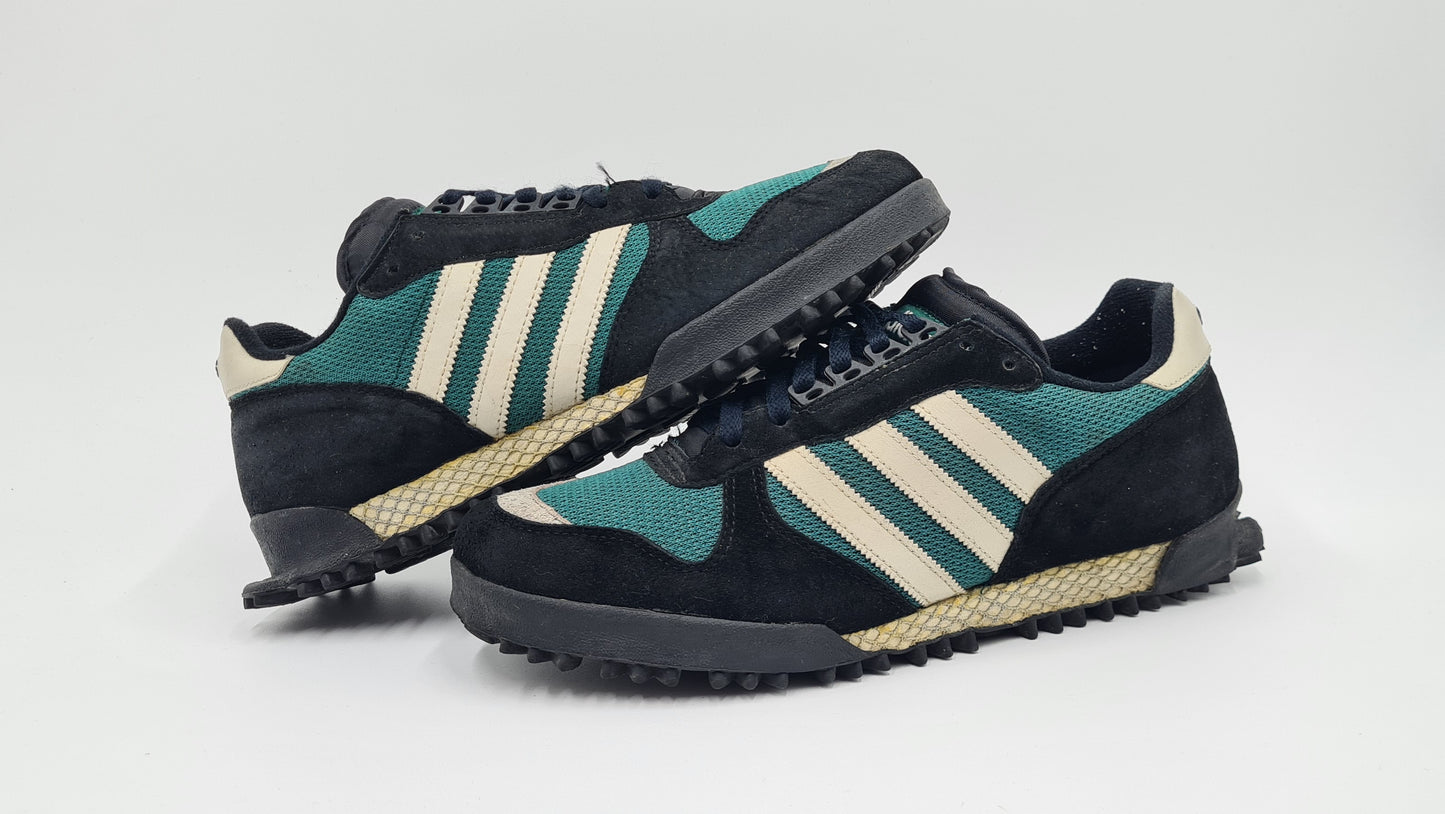 *VGC* 1996 Adidas Marathon TR Green Black UK 10.5 / EUR 45 1/3