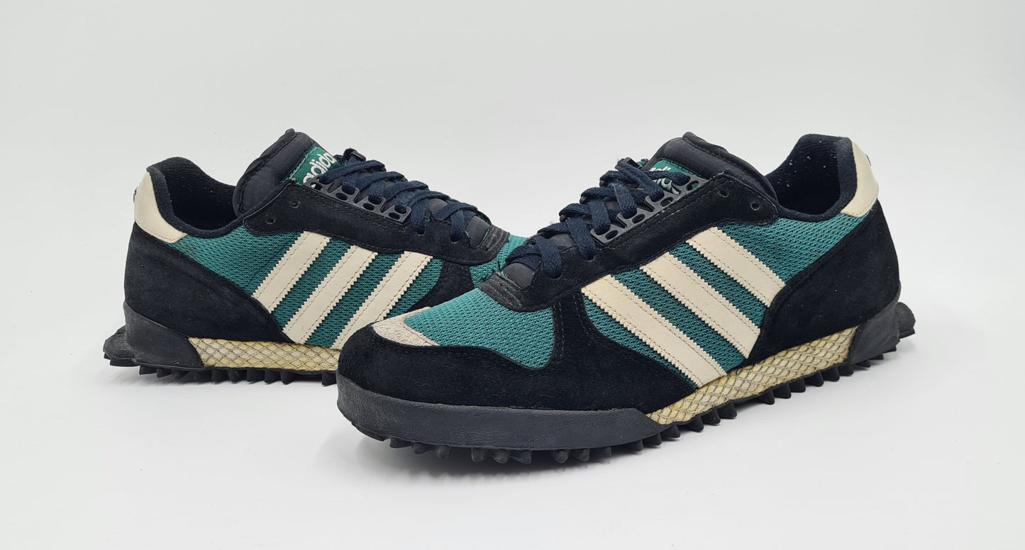 *VGC* 1996 Adidas Marathon TR Green Black UK 10.5 / EUR 45 1/3