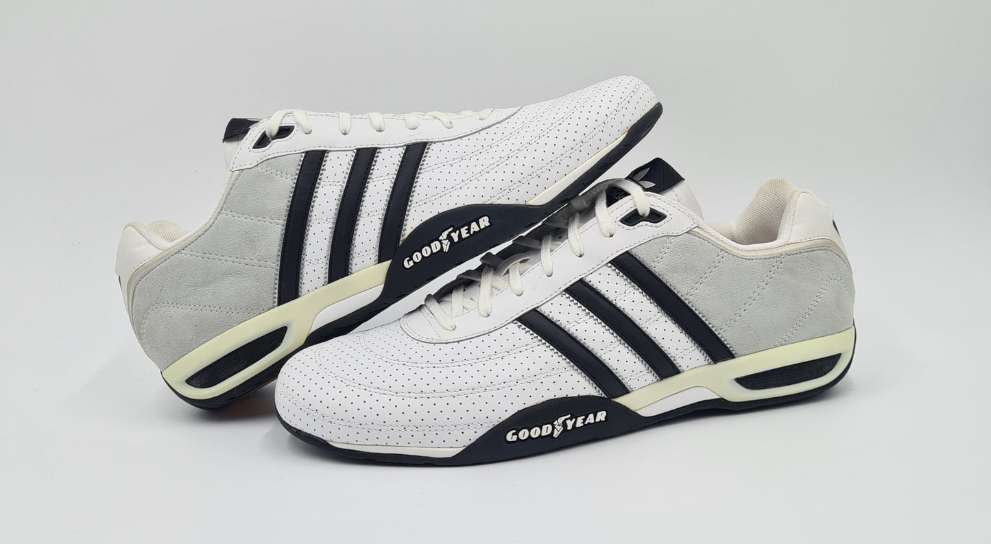 *LIKE NEW* 2006 Adidas Good Year White Adi Racer UK 11.5 / EUR 46 2/3
