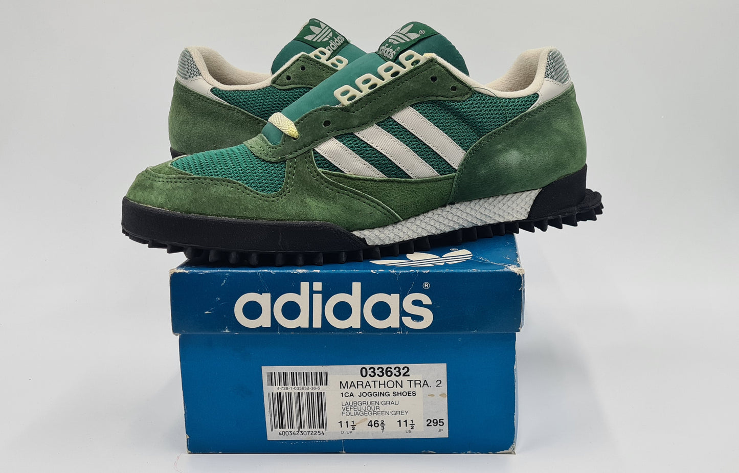 *NEU* Vintage 1990 Adidas Marathon TR 2 Grün UK 11,5 / EUR 46 2/3