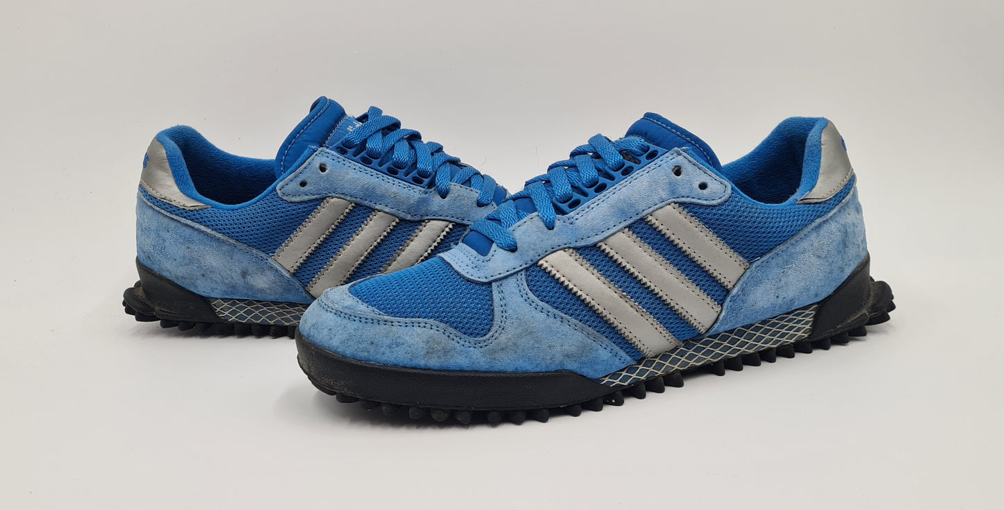 *Ordentlicher Zustand* 2011 Adidas Marathon TR Retro Blau UK 10,5 / EUR 45 1/3