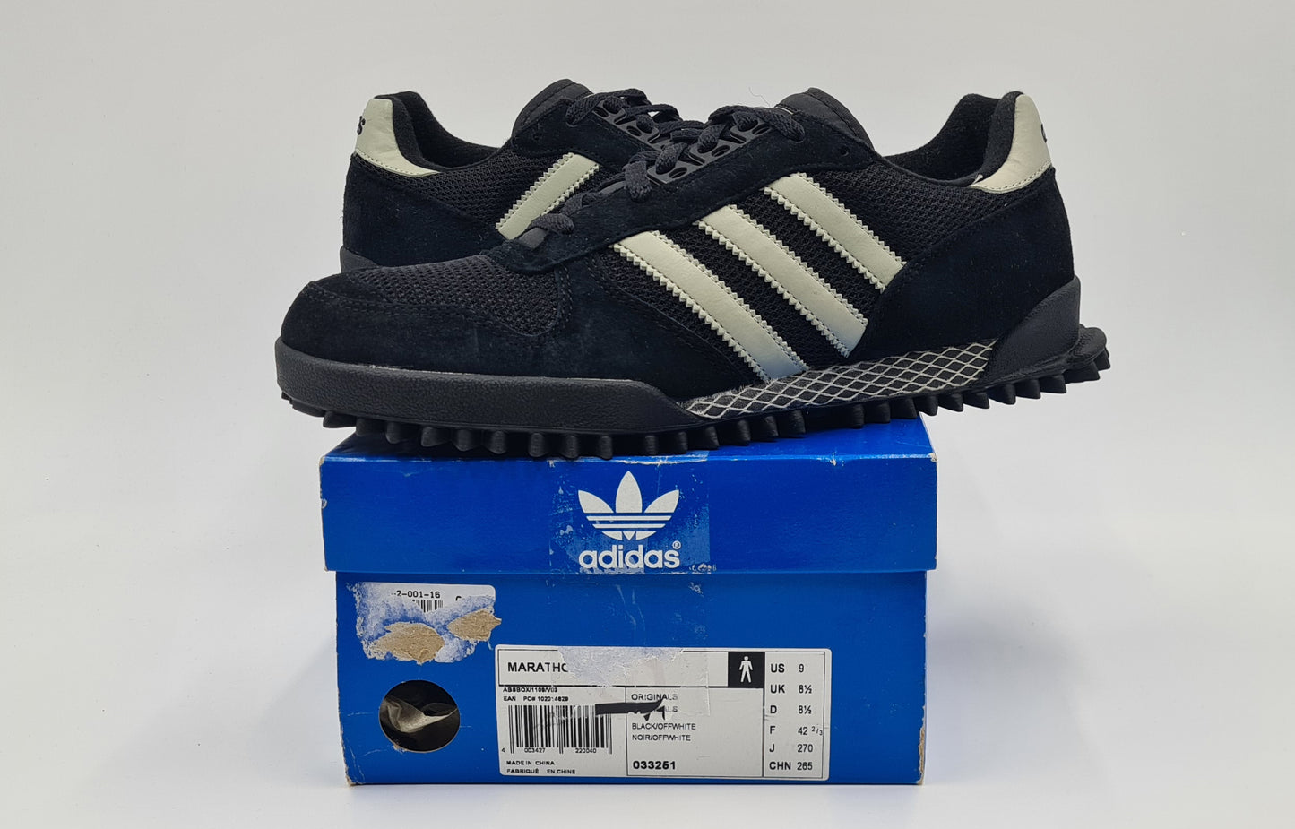 *NEW* 2010 Adidas Marathon TR Black UK 8.5 / EUR 42 2/3