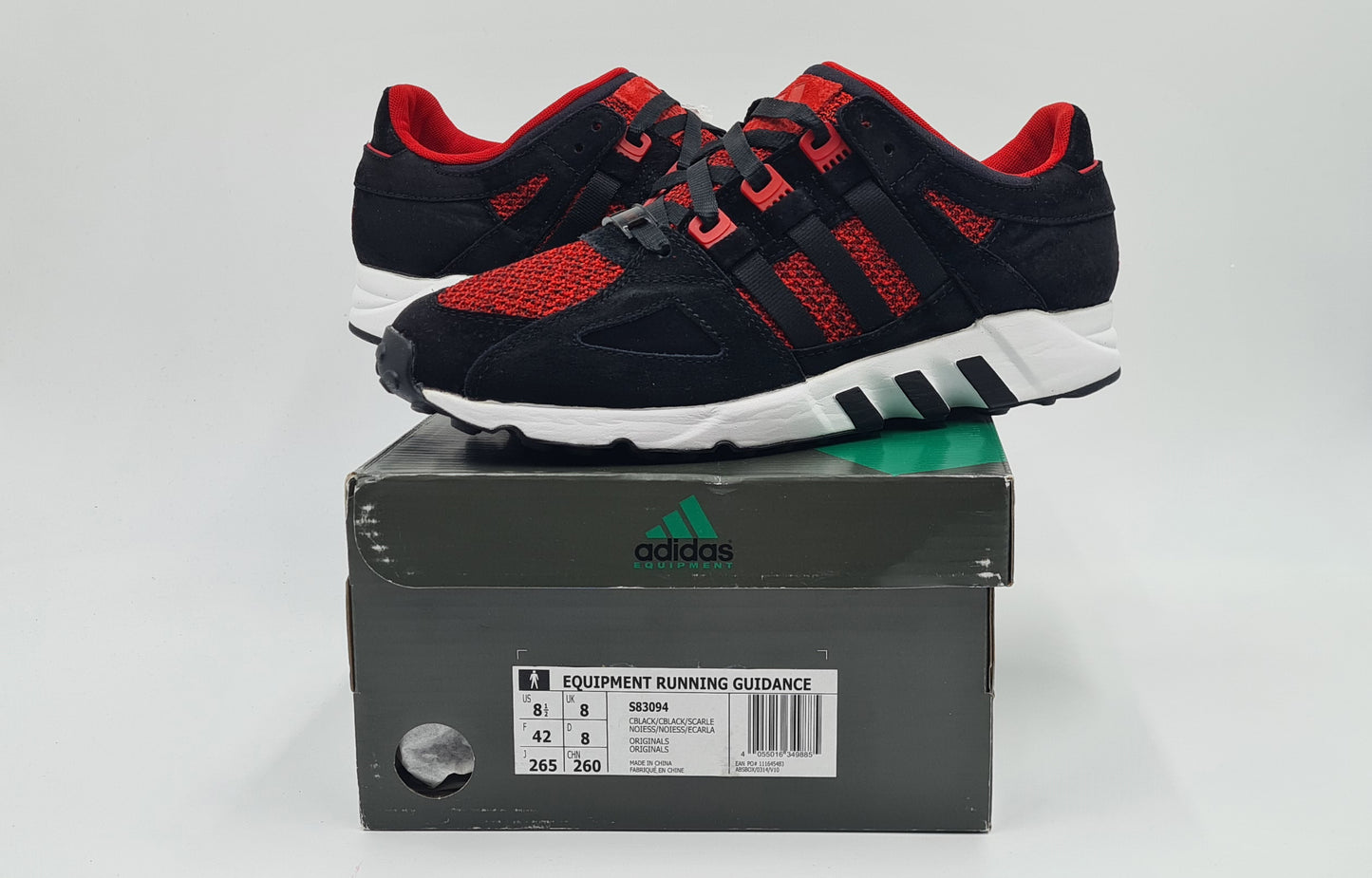 *NEW* 2014 Adidas EQT Equipment Guidance Black Red UK 8 / EUR 42