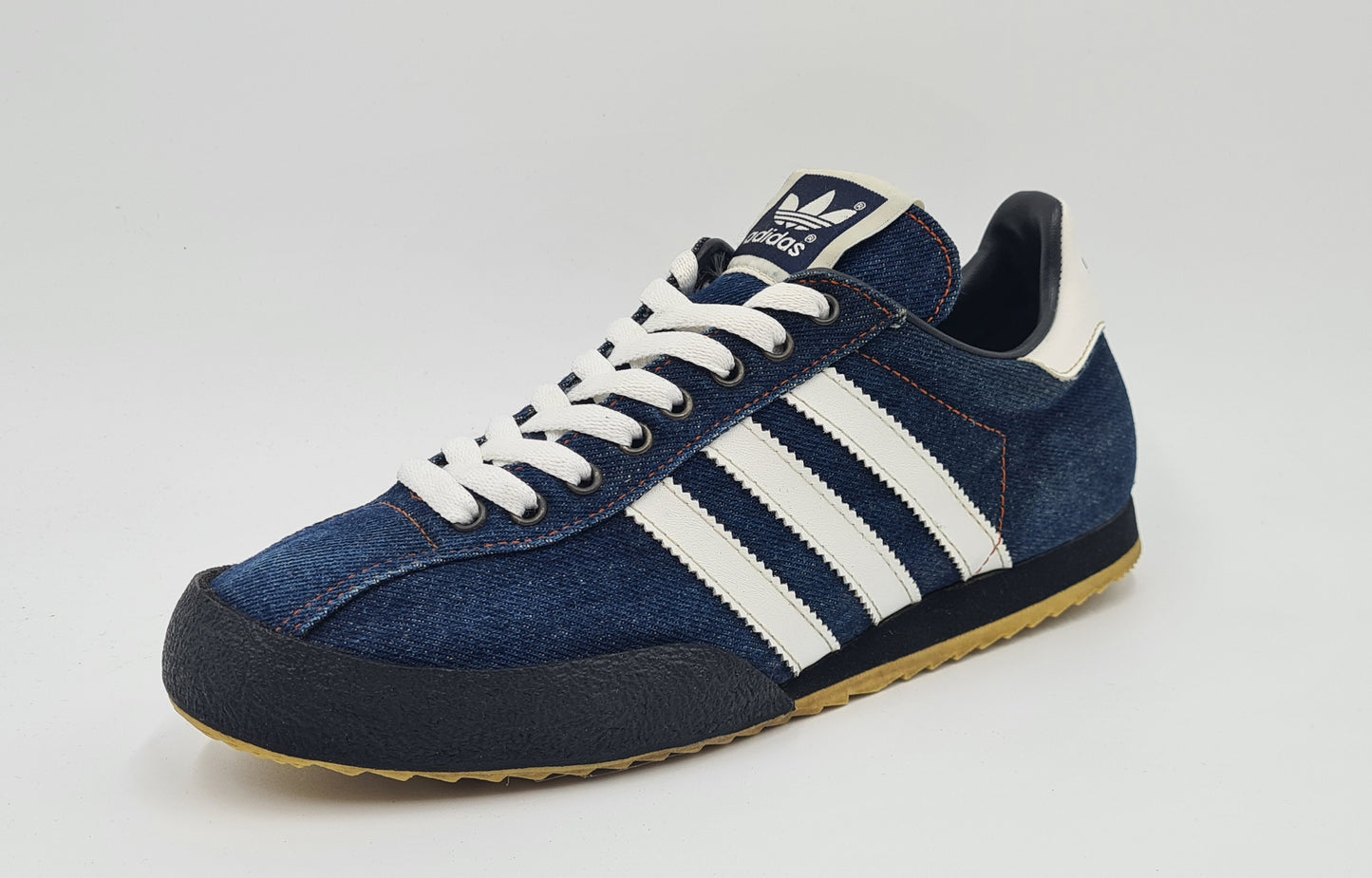 *Guter Zustand* 1994 Adidas Samba Denim Thailand Gr. UK 8,5 / EUR 42 2/3