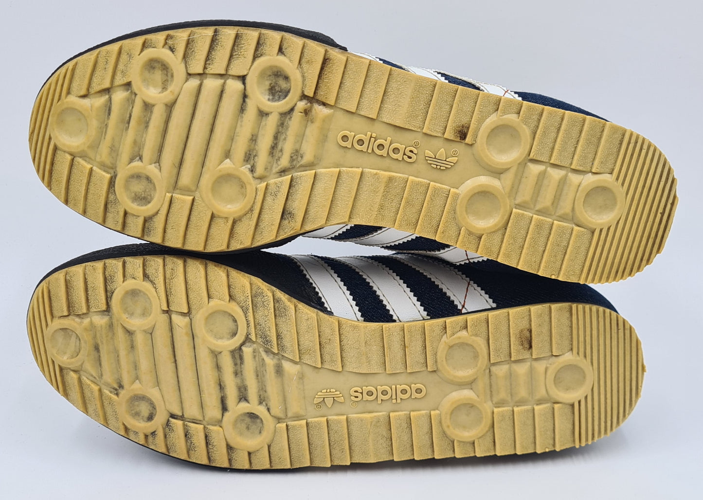 *Guter Zustand* 1994 Adidas Samba Denim Thailand Gr. UK 8,5 / EUR 42 2/3