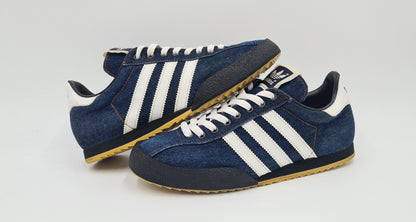 *Guter Zustand* 1994 Adidas Samba Denim Thailand Gr. UK 8,5 / EUR 42 2/3