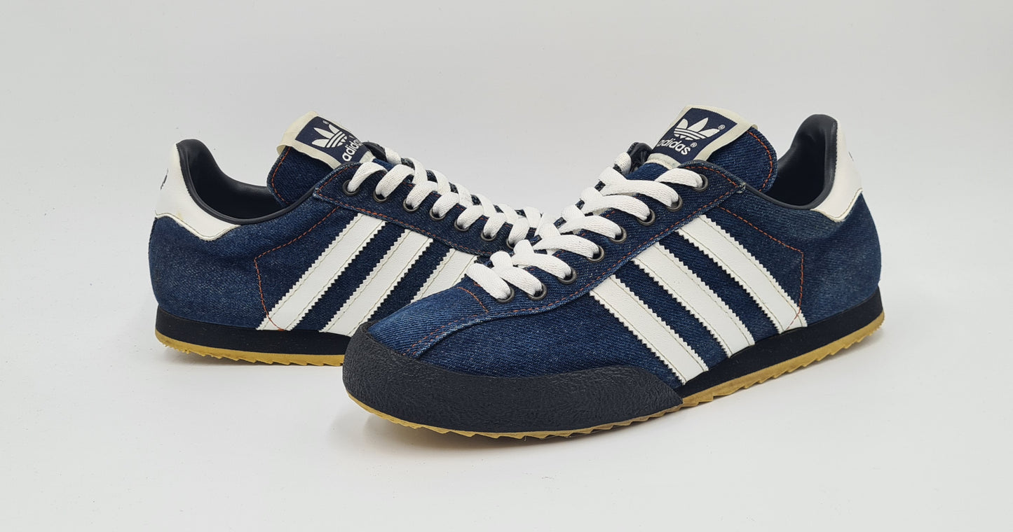 *Guter Zustand* 1994 Adidas Samba Denim Thailand Gr. UK 8,5 / EUR 42 2/3
