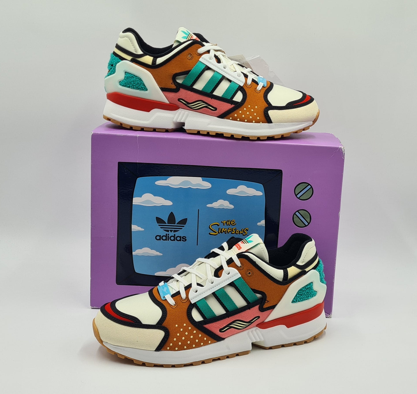 *NEU* 2020 Adidas X The Simpsons ZX 10000 'Krusty Burger' Gr. UK 8,5 / EUR 42 2/3