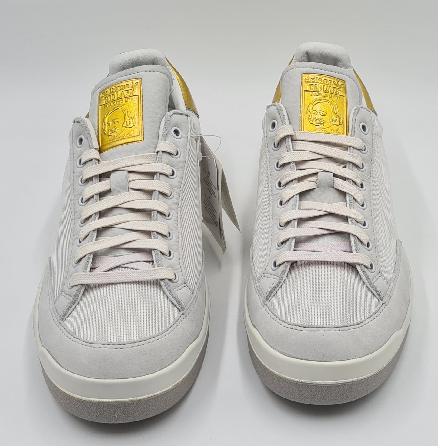 *NEU* Vintage 2016 Adidas Rod Laver Super 999 24 Karat Gold UK 12 / EUR 47 1/3