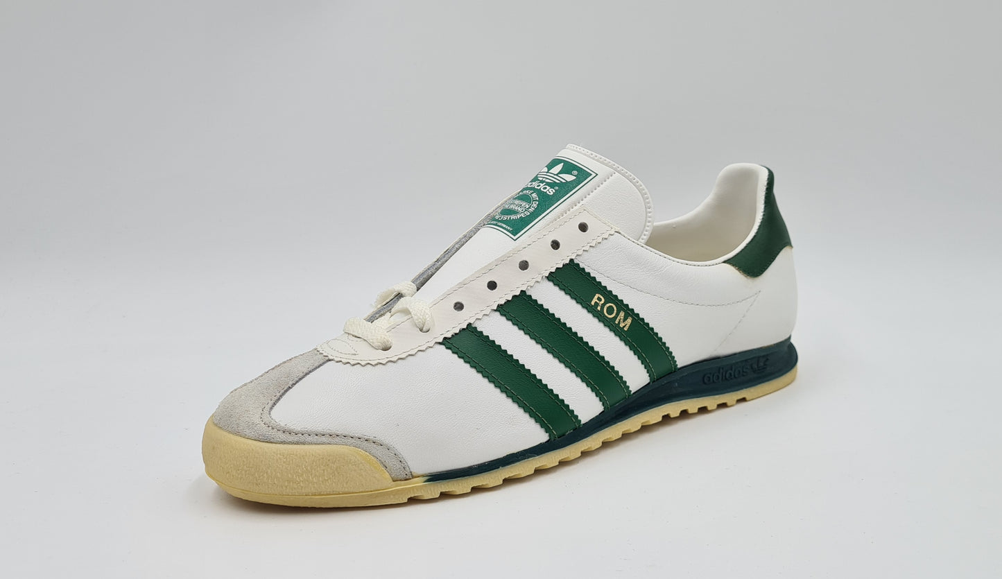 *NEW* Vintage 1980s Adidas Rom with Green stripes UK 7 / EUR 40 2/3