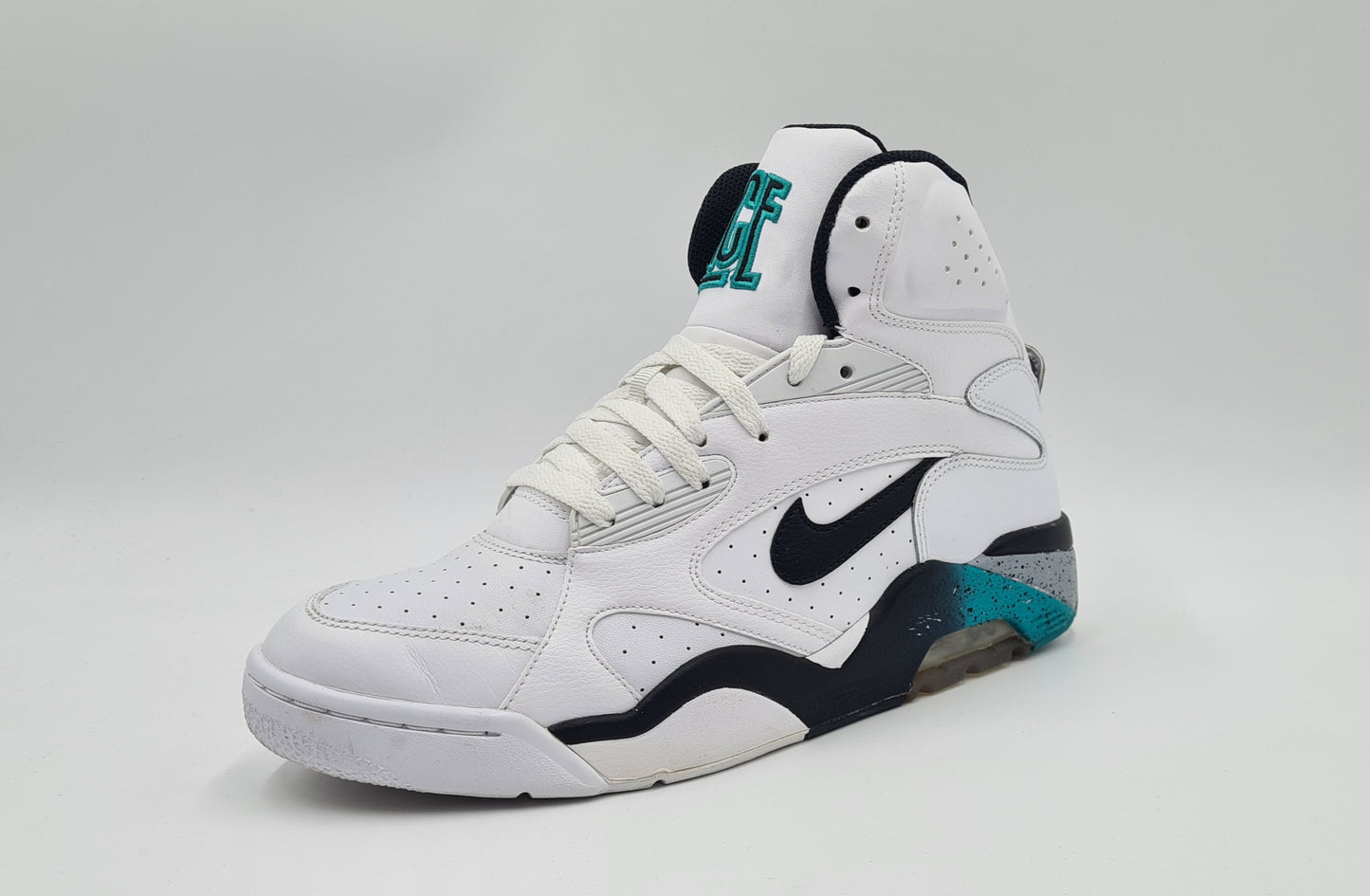 *TOP* 2012 Nike Air Force 180 Mid White Grey Emerald UK 7,5 / EUR 42