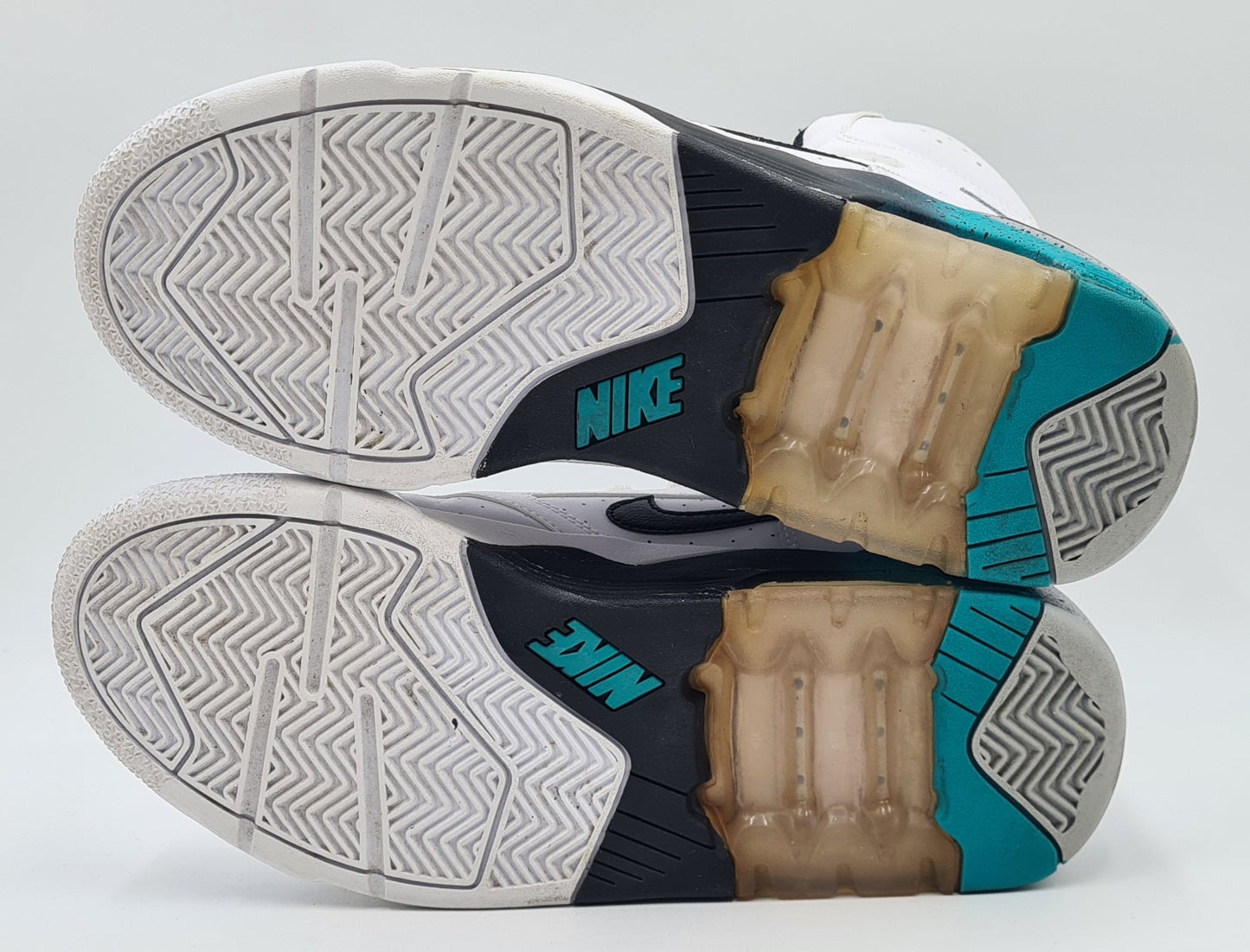 *TOP* 2012 Nike Air Force 180 Mid White Grey Emerald UK 7,5 / EUR 42