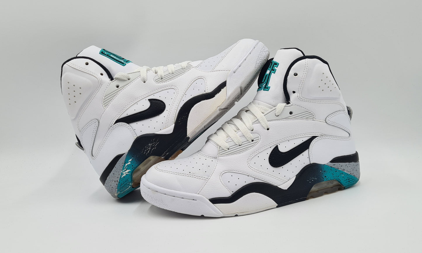 *TOP* 2012 Nike Air Force 180 Mid White Grey Emerald UK 7,5 / EUR 42