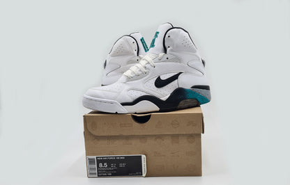 *TOP* 2012 Nike Air Force 180 Mid White Grey Emerald UK 7,5 / EUR 42