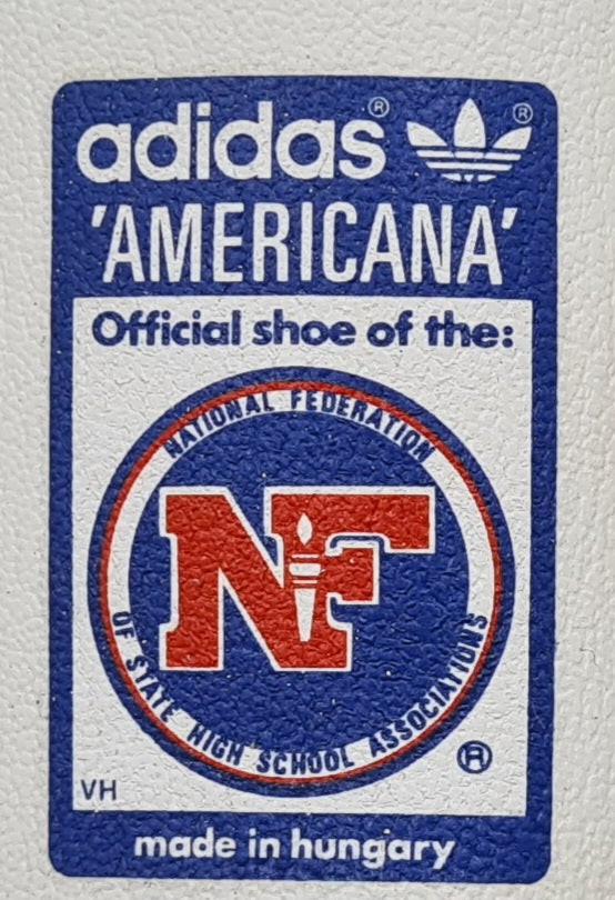 Vintage 1980er Adidas Americana Hungary UK 10 / EUR 44 2/3
