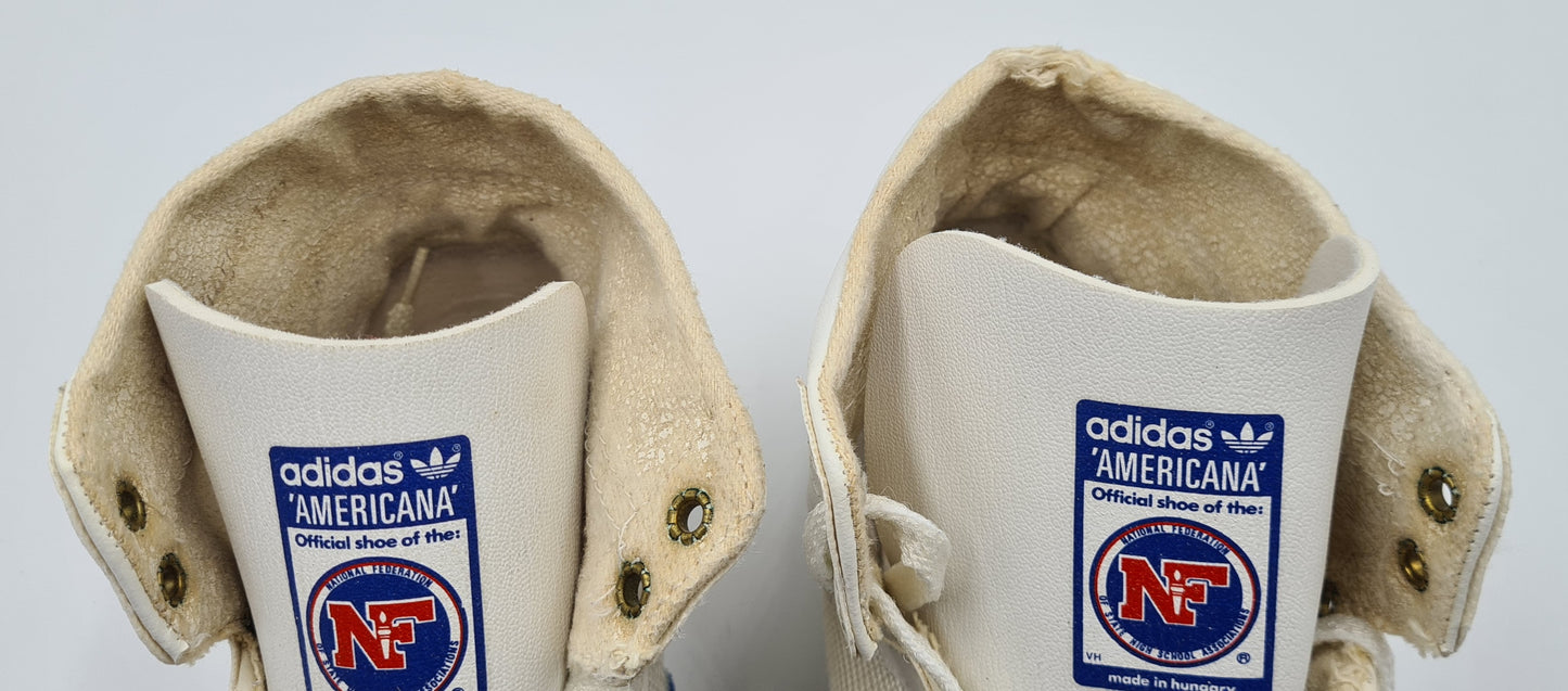 Vintage 1980er Adidas Americana Hungary UK 10 / EUR 44 2/3