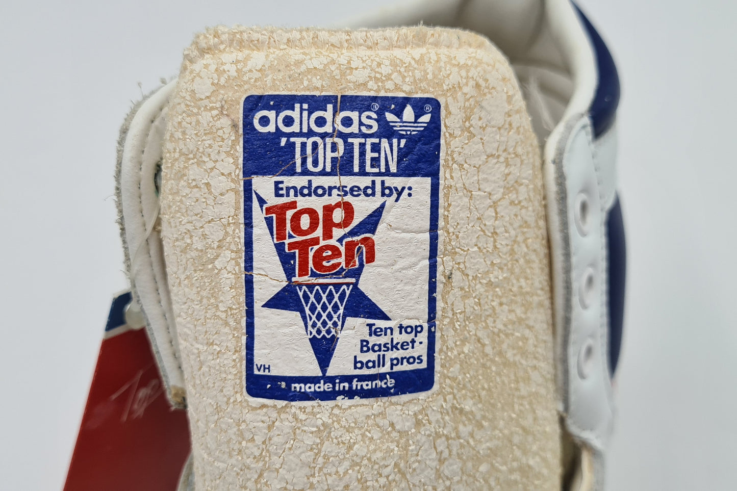 *NEW* Vintage 1980s Adidas Top Ten High Made in France UK 9 / EUR 43 1/3