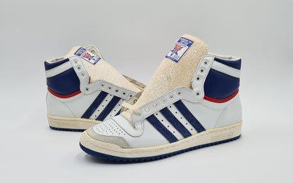 *NEW* Vintage 1980s Adidas Top Ten High Made in France UK 9 / EUR 43 1/3