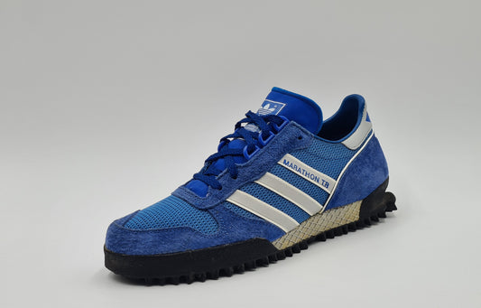 *TOP* Vintage 1980er Adidas Marathon TR Blau West Germany UK 8 / EUR 42