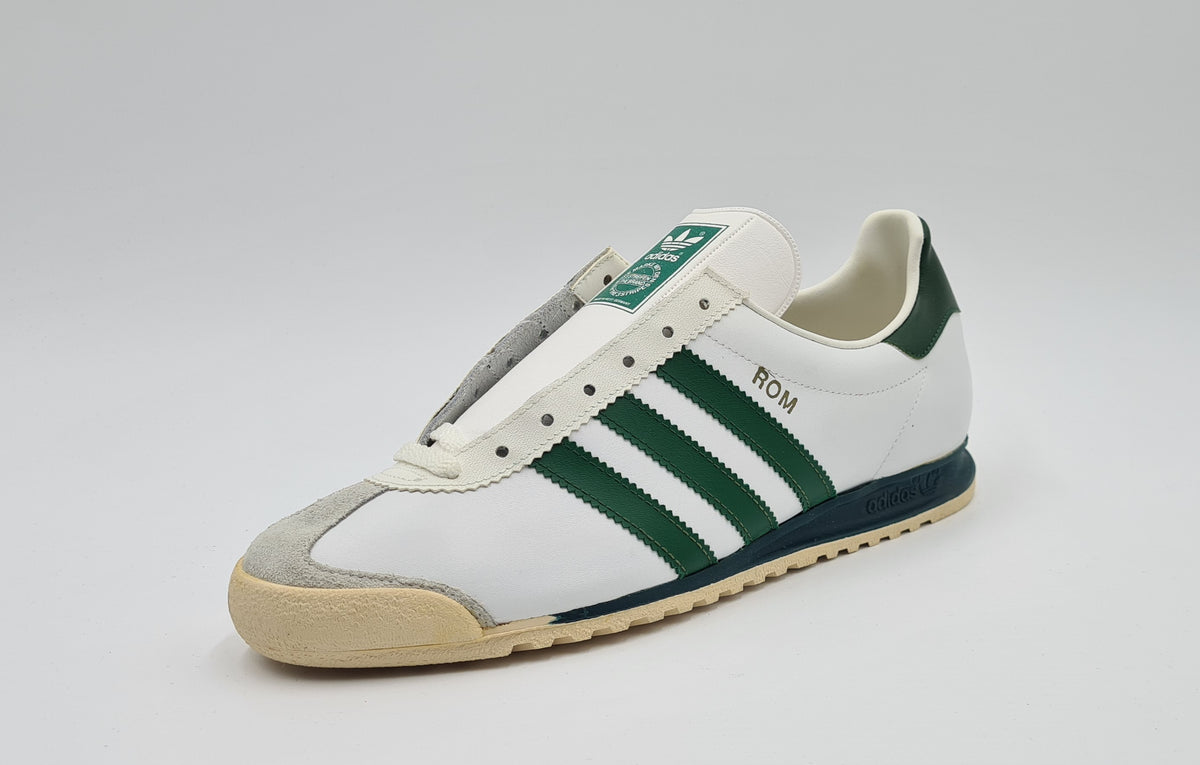 *NEW* Vintage 1980s Adidas Rom with Green Stripes UK 8.5 / EUR 42 2/3 #2