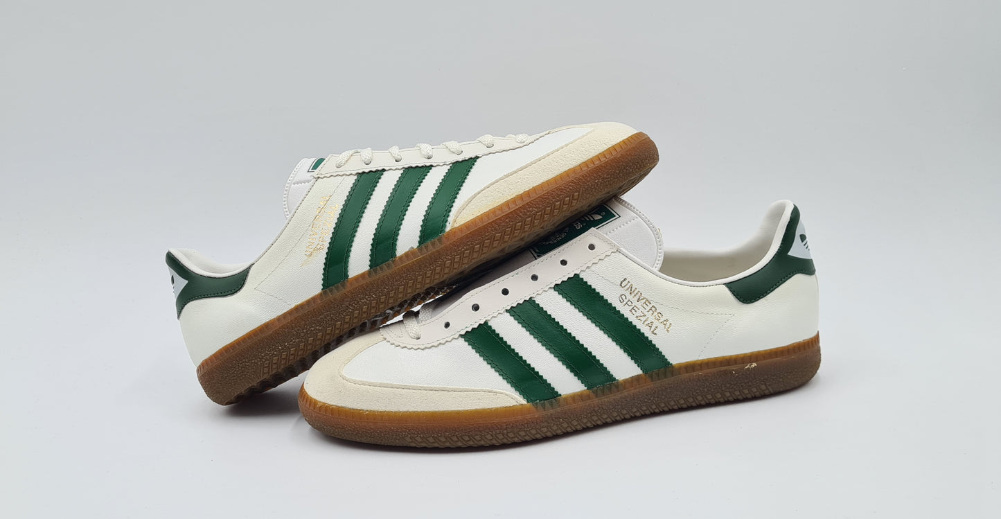 *NEU* Vintage 1980er Adidas Universal Spezial grüne Streifen UK 7,5 / EUR 41 1/3