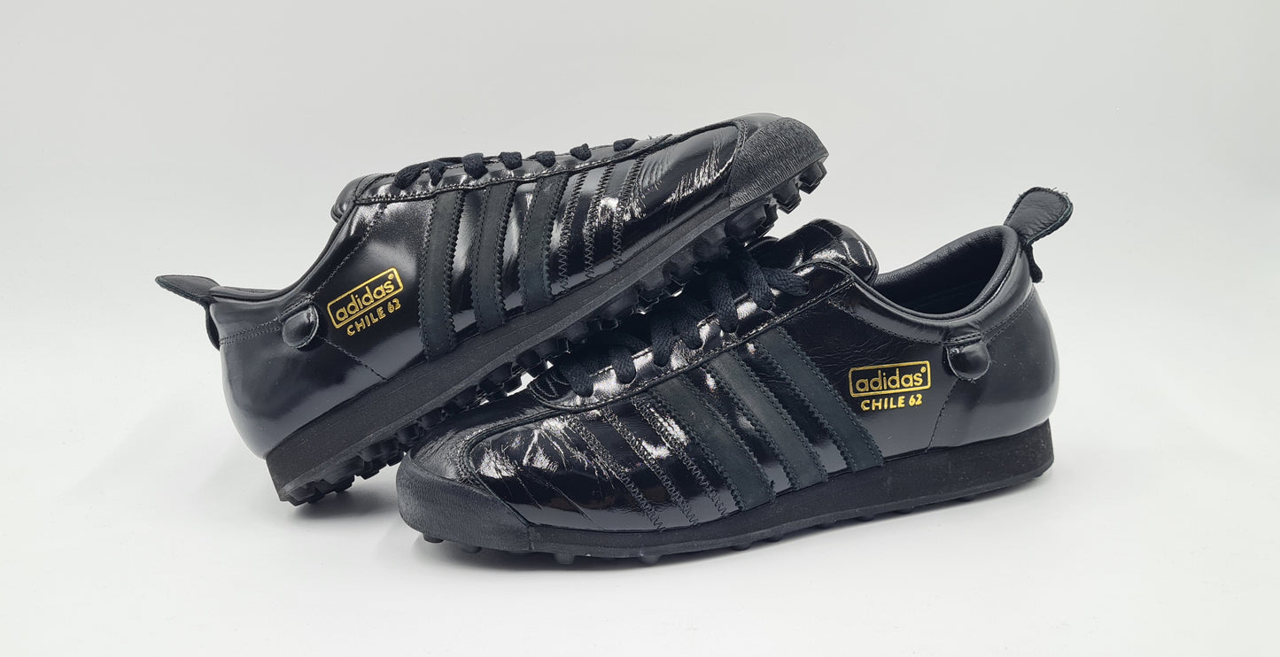 *WIE NEU* Vintage 2005 Adidas Chile 62 Schwarz UK 10 / EUR 44 2/3