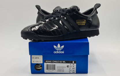 *WIE NEU* Vintage 2005 Adidas Chile 62 Schwarz UK 10 / EUR 44 2/3