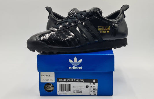 *WIE NEU* Vintage 2005 Adidas Chile 62 Schwarz UK 10 / EUR 44 2/3