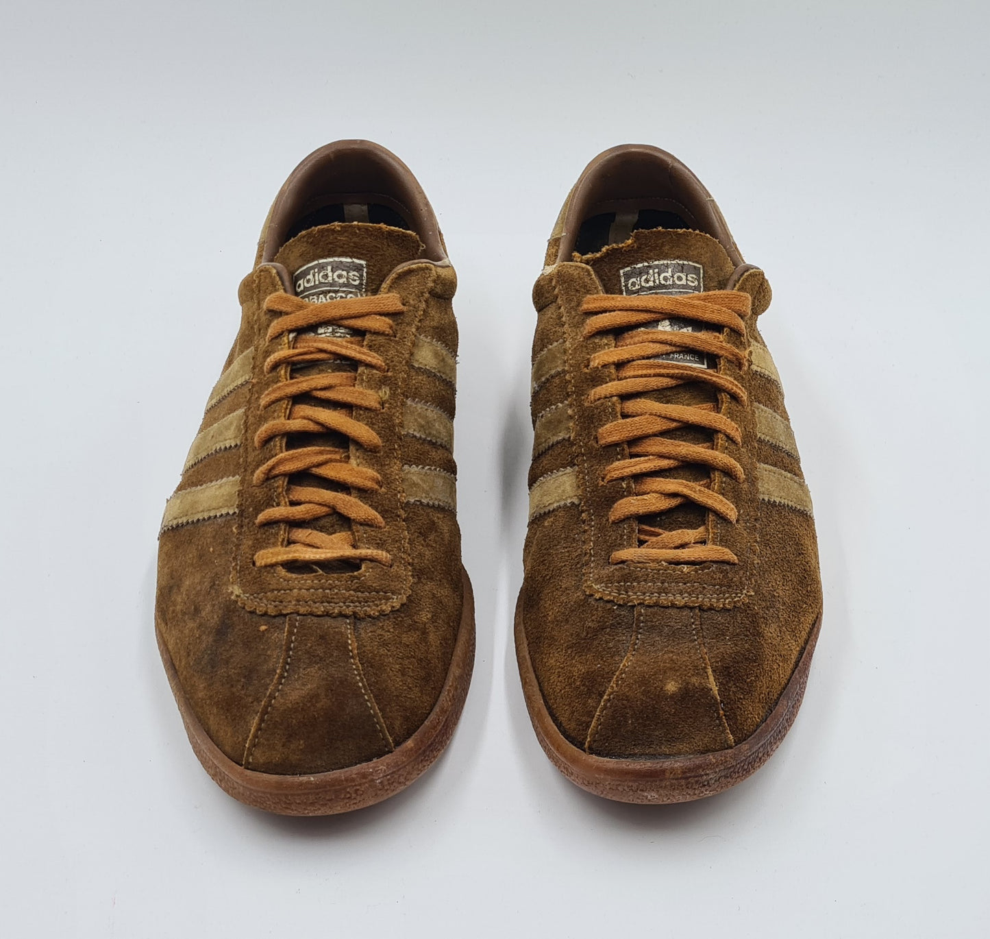 Vintage 1980s Adidas Tobacco Made in France UK 11.5 / EUR 46 2/3
