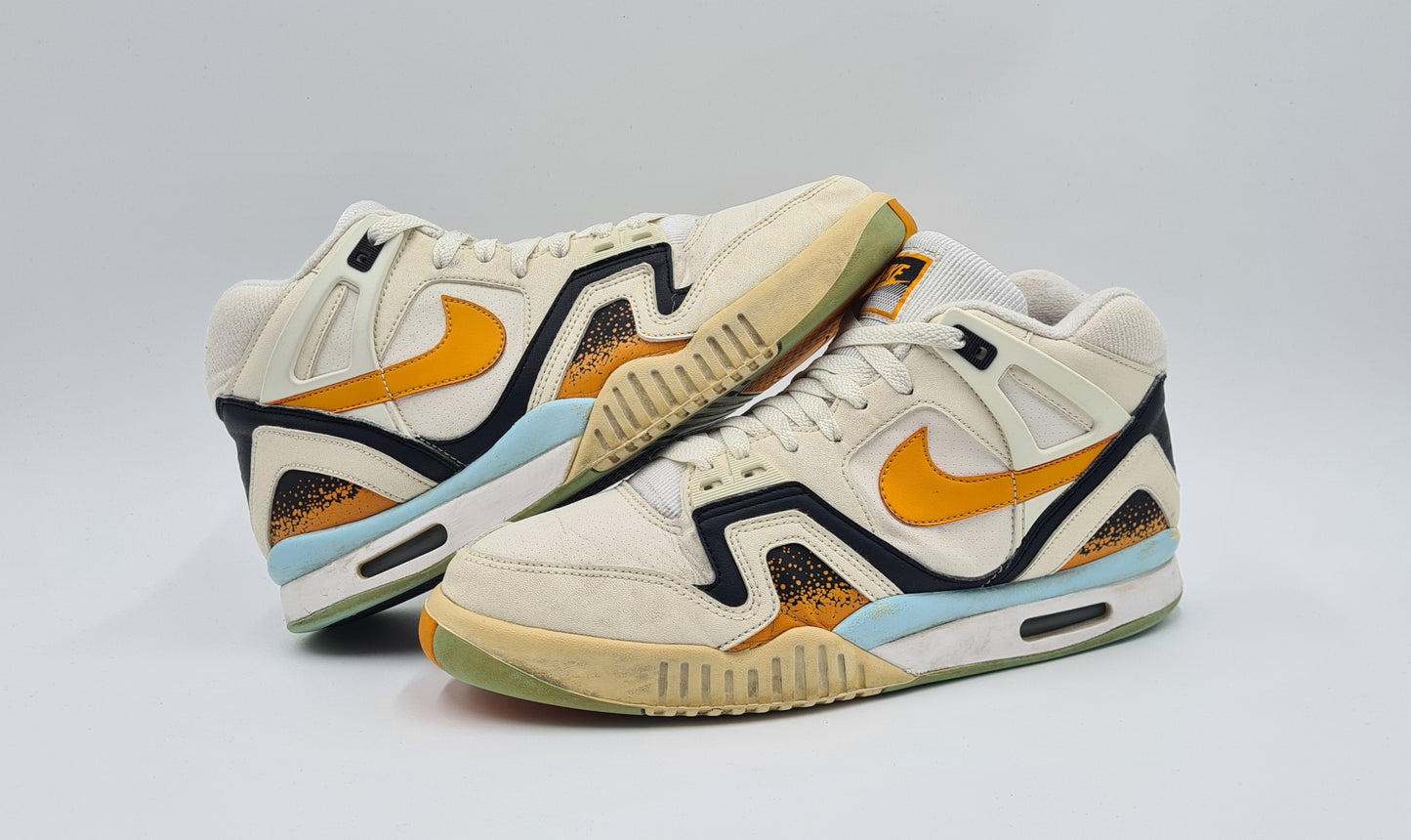 *Ordentlicher Zustand* 2014 Nike Air Tech Challenge II 'Kumquat' Agassi Gr. UK 8 / EUR 42,5