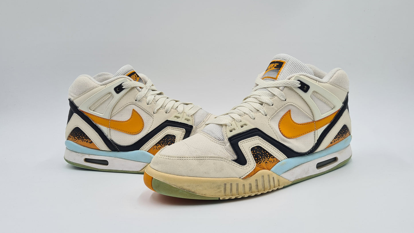 *Ordentlicher Zustand* 2014 Nike Air Tech Challenge II 'Kumquat' Agassi Gr. UK 8 / EUR 42,5
