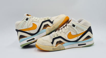 *Ordentlicher Zustand* 2014 Nike Air Tech Challenge II 'Kumquat' Agassi Gr. UK 8 / EUR 42,5