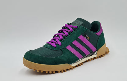 *Guter Zustand* 2023 Adidas Marathon TR Cordura Grün Lila UK 9 / EUR 43 1/3