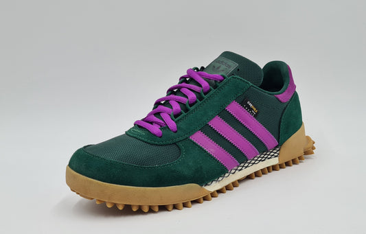 *Guter Zustand* 2023 Adidas Marathon TR Cordura Grün Lila UK 9 / EUR 43 1/3