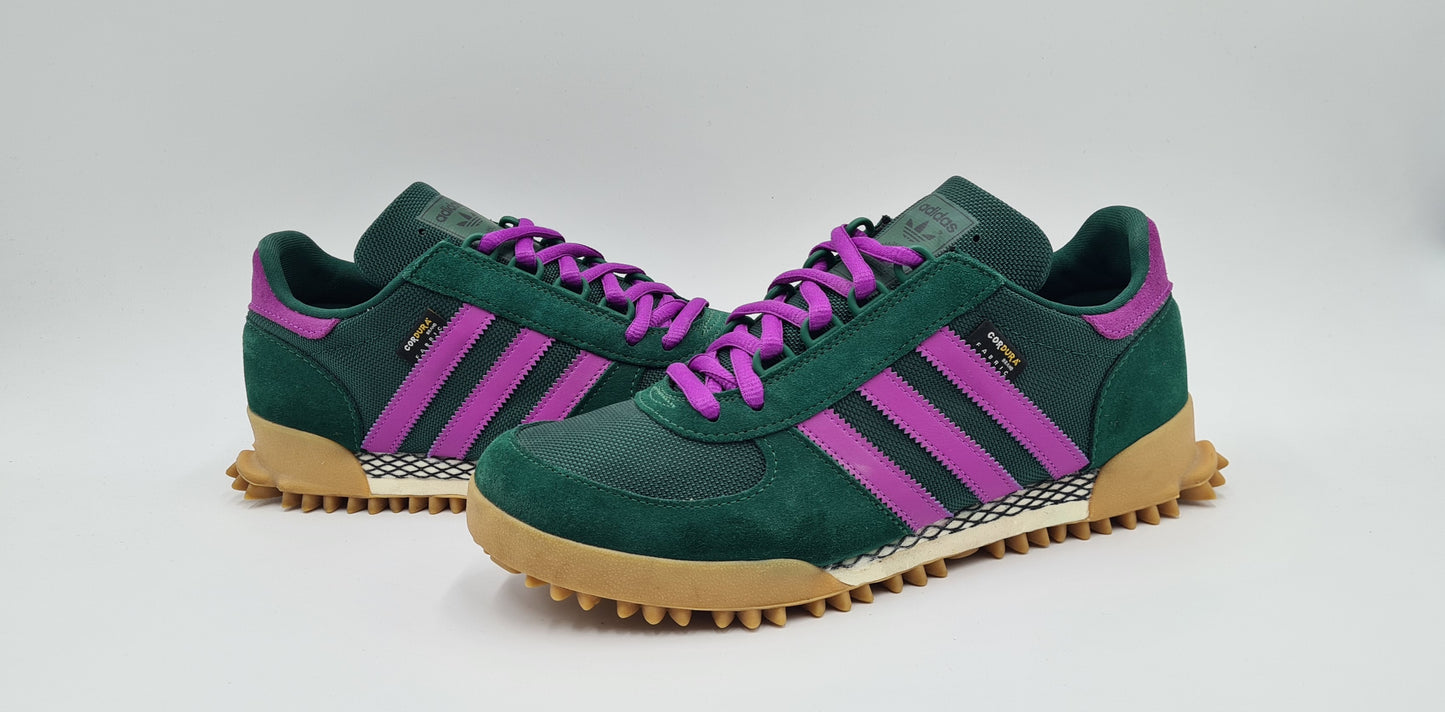 *Guter Zustand* 2023 Adidas Marathon TR Cordura Grün Lila UK 9 / EUR 43 1/3