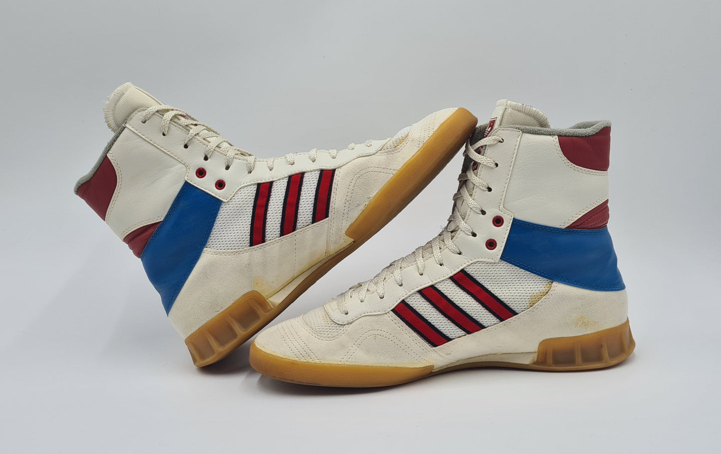 *TOP* Vintage 1980er Adidas Handball Hi UK 9,5 / EUR 44