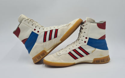 *TOP* Vintage 1980er Adidas Handball Hi UK 9,5 / EUR 44