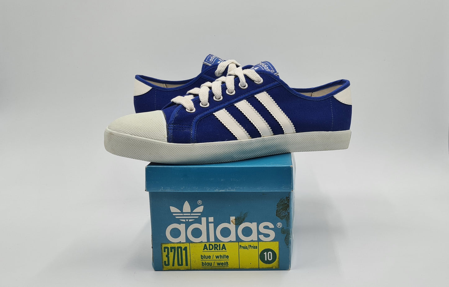 *WIE NEU* Vintage 1980er Adidas Adria Trainer UK 10 / EUR 44 2/3