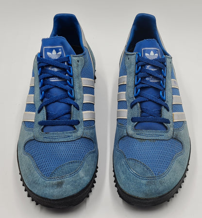*Guter Zustand* Vintage 1980er Adidas Marathon TR Blau Yugoslavia UK 11,5 / EUR 46 2/3