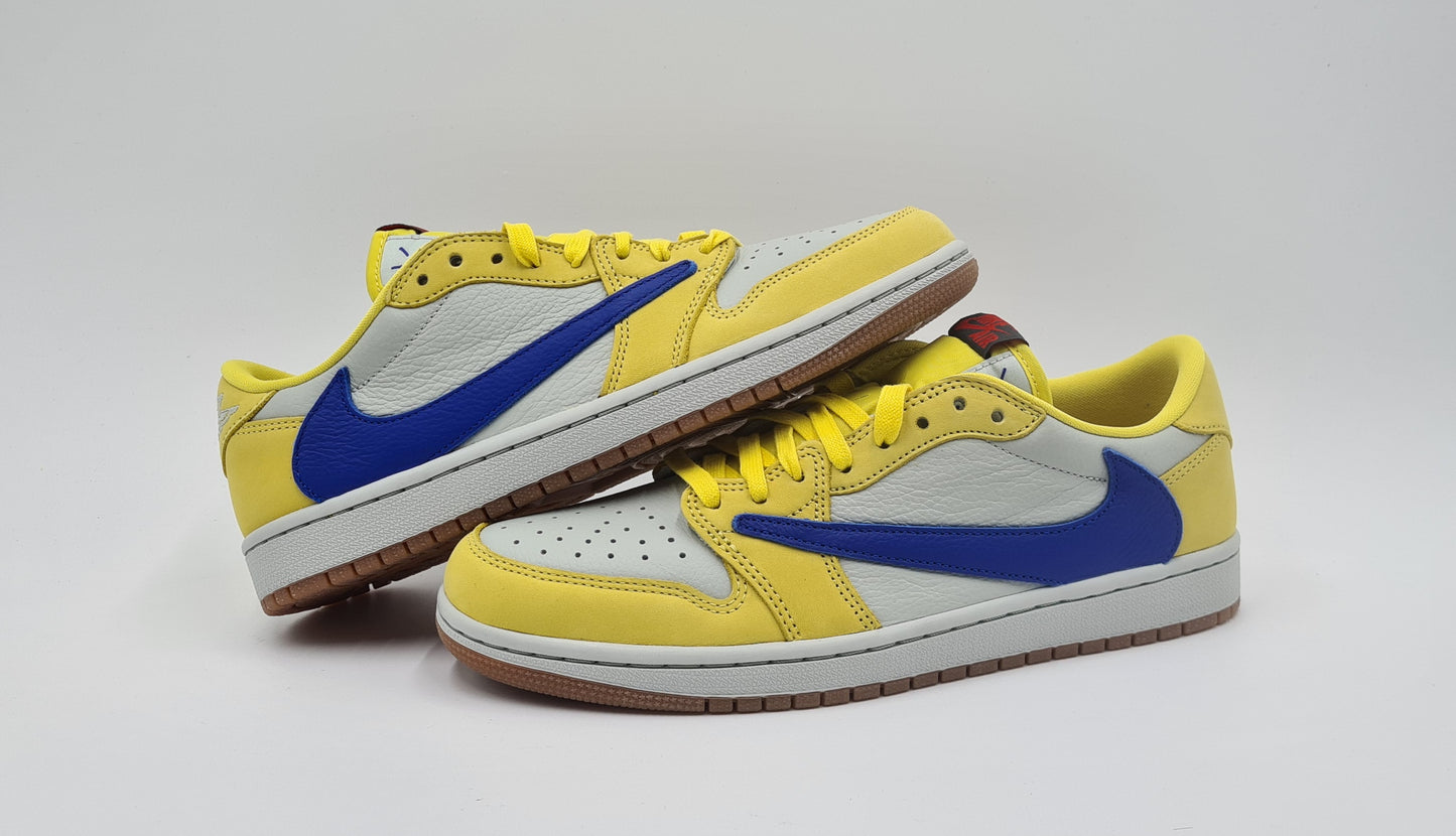 *NEU* 2024 Nike Air Jordan 1 Low Travis Scott Canary Yellow Gr. UK 7 / EUR 41