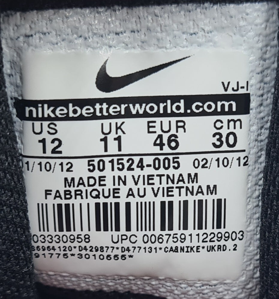 *NEW* 2012 Nike Shox NZ black size UK 11 / EUR 46