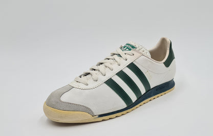 *TOP* Vintage 1980er Adidas Rom mit grünen Streifen UK 8 / EUR 42