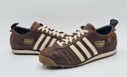 *WIE NEU* Vintage 2005 Adidas Chile 62 Sample Braun UK 8,5 / EUR 42 2/3