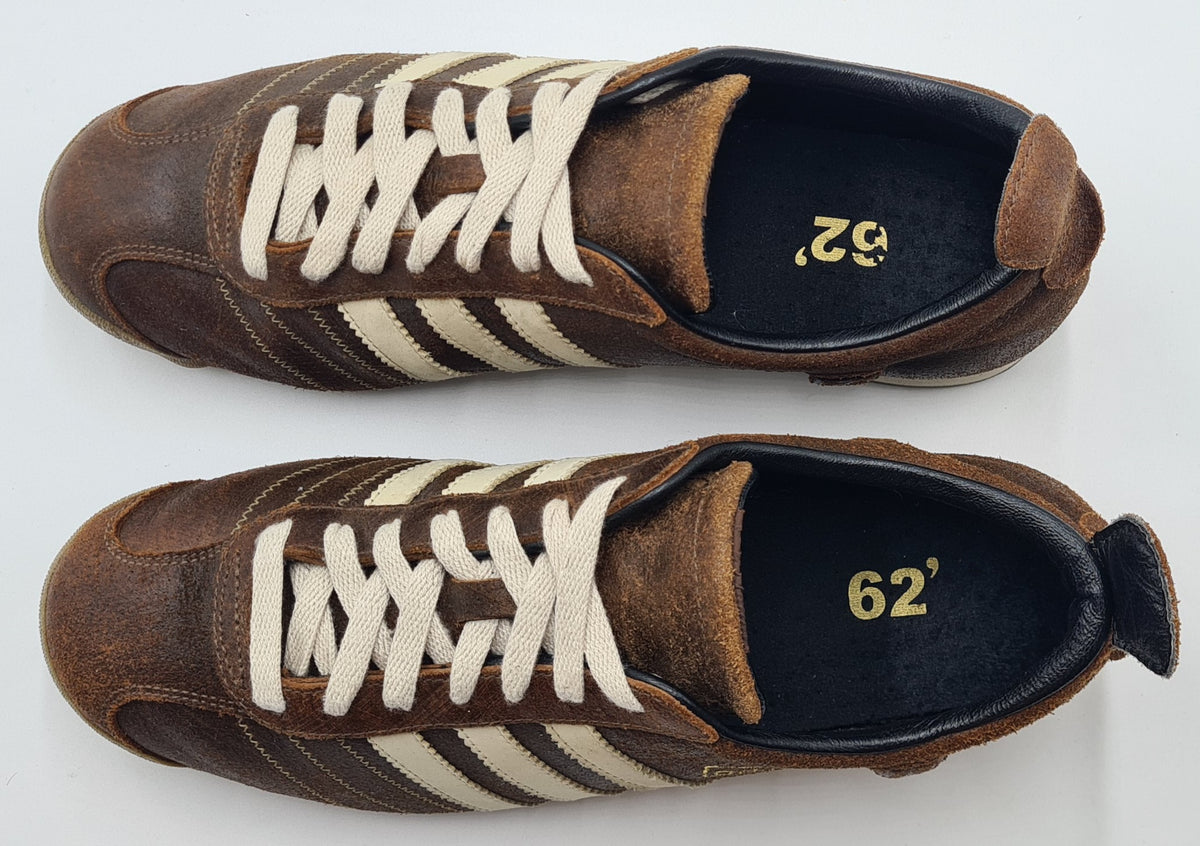 *WIE NEU* Vintage 2005 Adidas Chile 62 Sample Braun UK 8,5 / EUR 42 2/3