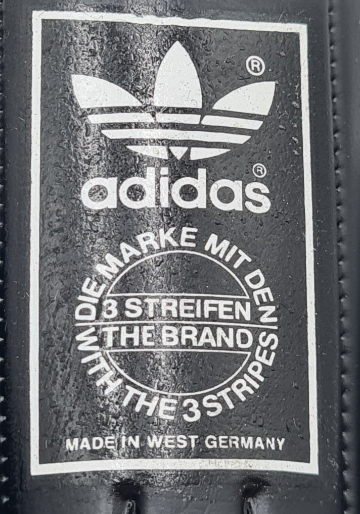 *NEU* Vintage 1980er Adidas Samba schwarz West Germany UK 9 / EUR 43 1/3
