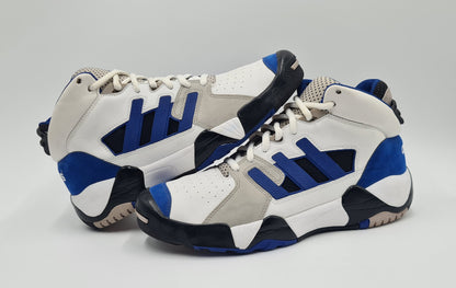 *TOP* 2008 Adidas Streetball Retro Weiß Blau Gr. UK 10,5 / EUR 45 1/3