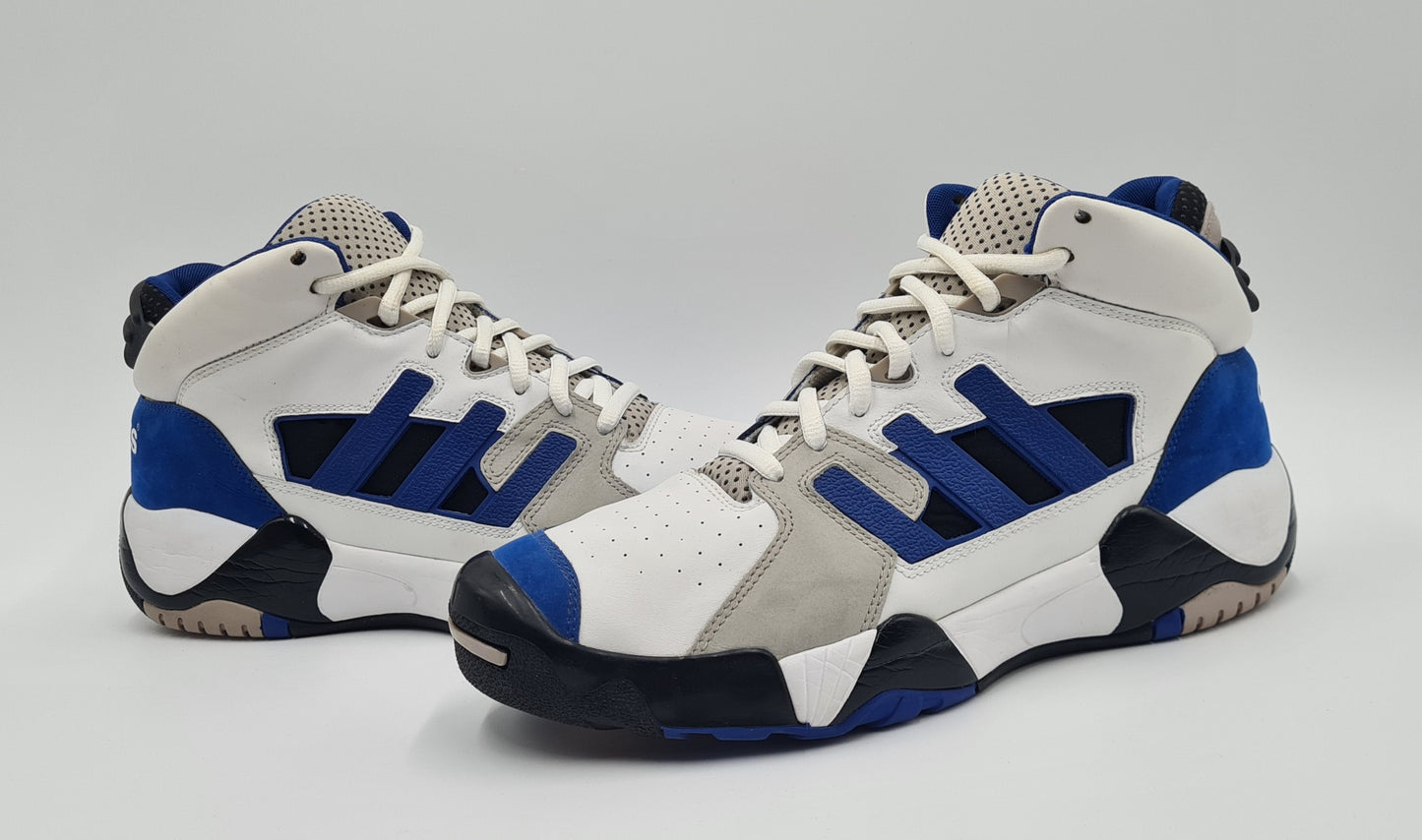 *TOP* 2008 Adidas Streetball Retro Weiß Blau Gr. UK 10,5 / EUR 45 1/3
