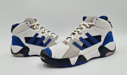 *TOP* 2008 Adidas Streetball Retro Weiß Blau Gr. UK 10,5 / EUR 45 1/3
