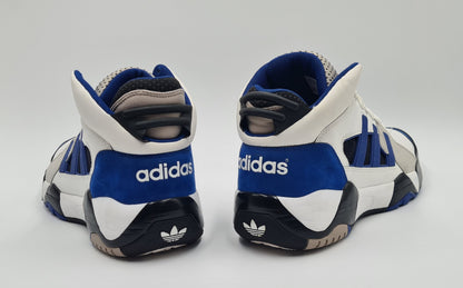 *TOP* 2008 Adidas Streetball Retro Weiß Blau Gr. UK 10,5 / EUR 45 1/3